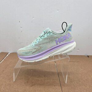 Hoka One One Clifton 9 1127896 SOLM Blue Running Shoes Sneakers Women’s Sz 7.5 B